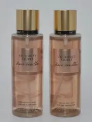 2 VICTORIA'S SECRET BARE VANILLA FRAGRANCE MIST BODY SPRAY 8.4OZ LARGE CASHMERE