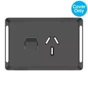 Clipsal Pro Single Powerpoint 20A Skin Black | P3015-20C-BK