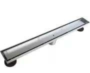Tile Grate, Stainless Steel Rec Shower Drain- Tool 36” *3.35”*2.91” W/2 Outlet