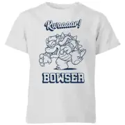 Nintendo Super Mario Bowser Rwaaar Kids' T-Shirt - Grey