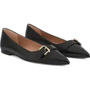 LK Bennett Tory Oloid Pointed Toe Flat in Black at Nordstrom, Size 10Us