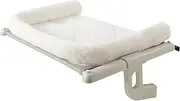 GUUSII HOME Heating Lounger, Cats, Cat Lounger, Balcony, Cat Bed for Bed Edge, Heating, Hanging, Hanging Bed, Hammock, Radiator, Cat, 61.5 x 38 cm, Holds 18 kg (White, L)