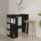 NNEVL Bar Table with Storage Rack Black 100x50x101.5 cm Chipboard