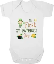 [Second Ave Gift Company] Second Ave My First St Patrick's Day Irish Celebration Baby Grow White Shortsleeve Babygrow
