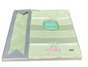 New Vtg Toyobo Damask Tablecloth Square 4 Napkins Mint Green 50x50” Luncheon NIB