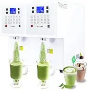 Automatic Fruit Powder Dispenser, 3.5L+3.5L Electric Fruit Powder Quantitative Machine Powder Quantifier,Stainless Steel Fruit Powder Metering Machine for Milk Coffee