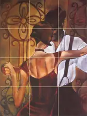 Art Tango Mural Ceramic Backsplash Bath Tile #79