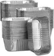 100 Pack Aluminum Mini Loaf Baking Pans 1 Lb Heavy Duty Disposable Loaf Pans 6