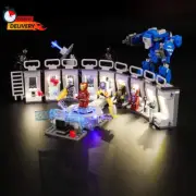 LED Light Kit for Iron Man Hall of Armor Compatible with Lego 76125 Building Blo
