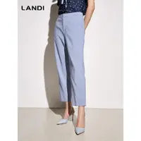 在飛比找ETMall東森購物網優惠-LANDI淺藍色修身夏季西裝褲