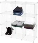 White 9 Wire Cube Storage Organizer Retail Display Home Rack Shelving