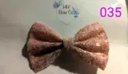 Blush Sparkle Bow Headband and/or Ponytail Holder (versatile, works as both)
