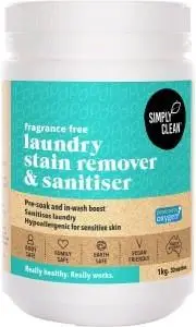 Simply Clean Laundry Stain Remover & Sanitiser Fragrance Free 1kg