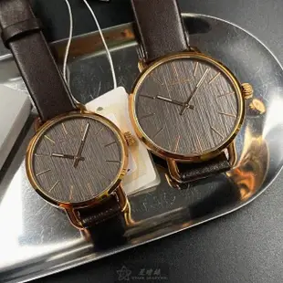 【Calvin Klein 凱文克萊】CK手錶型號CKP0168(古銅色錶面玫瑰金錶殼咖啡色真皮皮革錶帶款)