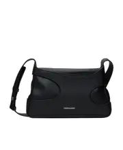 Hollowed-out shoulder bag One size Black