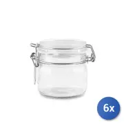 6x Vases Glass Fido Bowl Cork Airtight Gr125 Bormioli Rocco