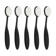 5Pcs Blending Brushes for Crafts, 4# Ink Blending Brushes Black (White Hair)