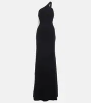 [Stella McCartney] Stella McCartney One-shoulder cady maxi dress AU 12 black