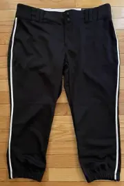 NWT Champro BP11 Black White Pipe Tournament Fastpitch Softball Pants Women’s XL