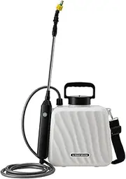 1.35 Gallon/5L Electric Sprayer with USB Rechargeable Handle and Telescopic Wand Battery Powered Sprayer Plant Sprayer for Garden Lawn and Other Cleaning