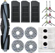 Replacement Spare Parts for Ecovacs DEEBOT X1 Omni / X1 Turbo / T10 Omni Robot Vacuum 1 Main Brush 3 Pair Side Brush 4 Mop Pad 3 Filter 4 Dust Bag Activated Carbon Upgraded Accessories