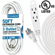 50Ft Multi-outlet Extension cord Heavy duty NEMA5-15P plug Durable reliable cord