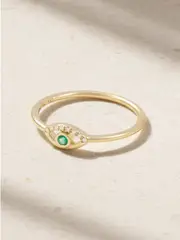 [Melissa Joy Manning] Melissa Joy Manning - Wink 14-karat Gold, Diamond And Emerald Ring - 7 7 Gold
