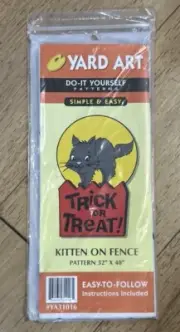 Vintage Yard Art - DIY - YA31016 Kitten On Fence - 32”x48” Yard Display Pattern