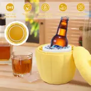 Ice Cube Molds Pumpkin Shape Silicone Ice Bucket with Lid 2 In 1 Cylinder Brjso