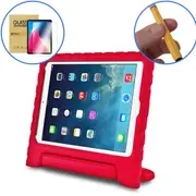 StylePro package, iPad 7, 8 & 9th gen kids case + pencil + screen protector, red