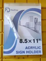 DoaFary 6 Pack 8.5x11 Wall Mount Acrylic Sign Holder, Acrylic Wall Sign