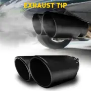 Black Tail Pipe for 1.5-2.4" Outlet Car Outlet Car Rear Dual Pipe Exhaust Tail