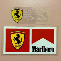 在飛比找蝦皮購物優惠-SJ Ferrari 貼紙 Marlboro 貼紙 機車 汽