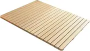 Foldable Roll-Type Slatted Bed Frame, Guest Tatami Mat,Pallet Bed Support Slats, Bed Plate with 2 Storage Straps,Wood Futon for Bedroom,190 * 60cm/ 74.8 * 23.62in