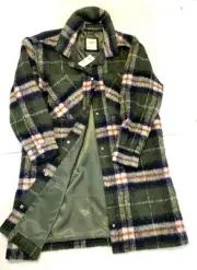 Abercrombie And Fitch Coat Womens Size L Multicolor Snap Front Reg.$160