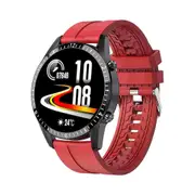 For HUAWEI Smart Watch Men Waterproof Sport Fitness Tracker Weather Display Bluetooth Call Smartwatch For Android IOS - Red