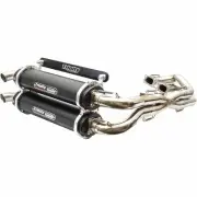Trinity Racing Stage 5 Dual Exhaust System-Black Muffler for 2019 Polaris