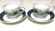 Black Pot Wedgwood Cup Saucer 2 Susie Cooper