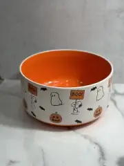 Rae Dunn x Peanuts Snoopy HAPPY HALLOWEEN Ghosts, Bats Boo! 9.5" x 5" Candy Bowl