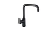 VITO BERTONI EEVA Round Kitchen Mixer Tap - Square Neck Swivel - Matte Black