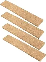 COHEALI 4pcs Self-Adhesive Cork Strips for Bulletin Boards Memo Boards Photo Displays Cork Wall Stickers for Office to Install
