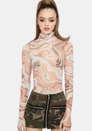 [AFRM] Zadie Power Mesh Turtleneck Top