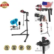 Portable Bike Maintenance Workstand - Height Adjustable and Tool Tray Included