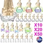 Up to 50X Car Hanging Diffuser Air Freshener Perfume Empty Bottle DIY Container