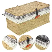 Decorative Woven Basket Baskets For Storage Boxes with Lids Rattan Bins Child