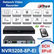 Dahua NVR5208-8P-EI 8CH PoE NVR WizSense AI 32MP Network Video Recorder SMD+ Lot