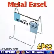 4x 14cm Metal Easel Display Plate Stand Photo Frame Book Plate Holder Home Decor