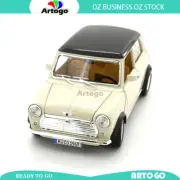 Hightly detailed 1969 Mini Cooper - Beige with Black roof scale 1:18 diecast