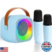 Mini Karaoke Machine for Kids,Portable Bluetooth Speaker with Wireless Microp