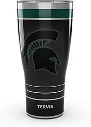 Tervis Traveler Michigan State Spartans - Night Game Triple Walled Insulated Tumbler Travel Cup Keeps Drinks Cold & Hot, 30oz, Stainless Steel